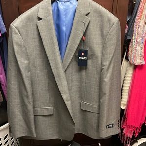 Men’s grey plaid sport coat